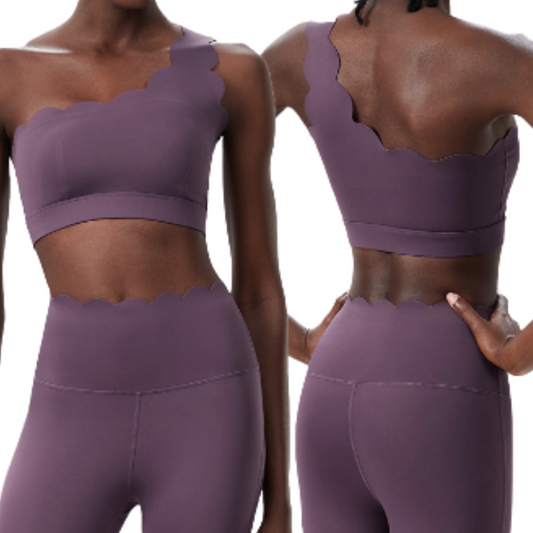 Cloudy One Shoulder Bra and Legging Set