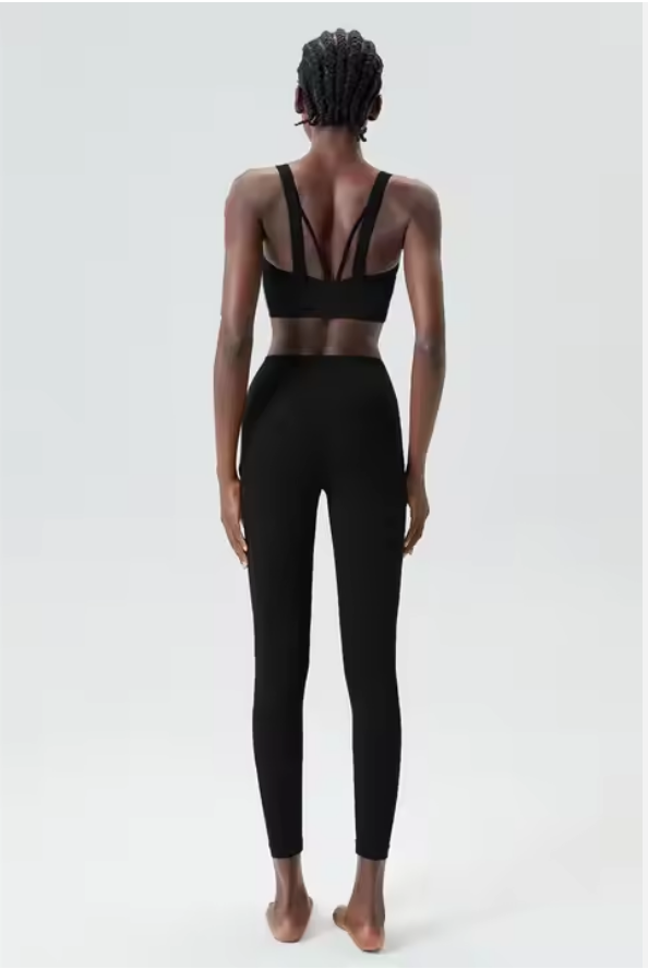 Black Stride Set Bra and Legging