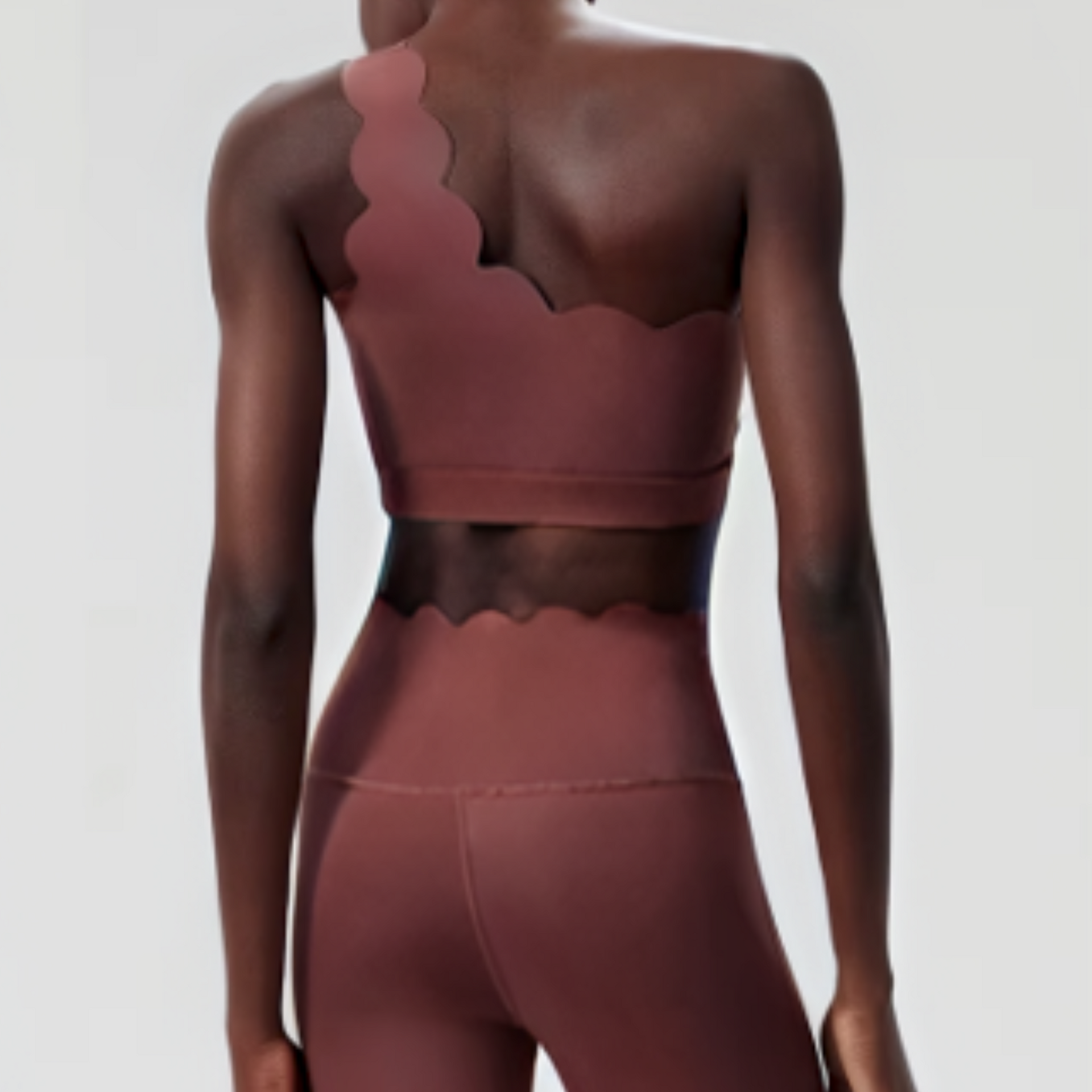 Cloudy One Shoulder Bra and Legging Set